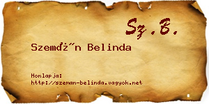 Szemán Belinda névjegykártya